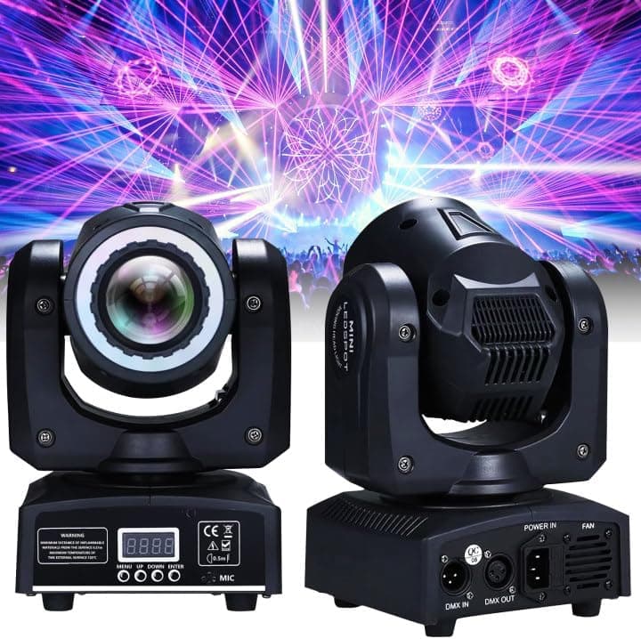 Hombasing 60W LED Moving Head — 8 Gobo RGB DJ Sahne Işığı