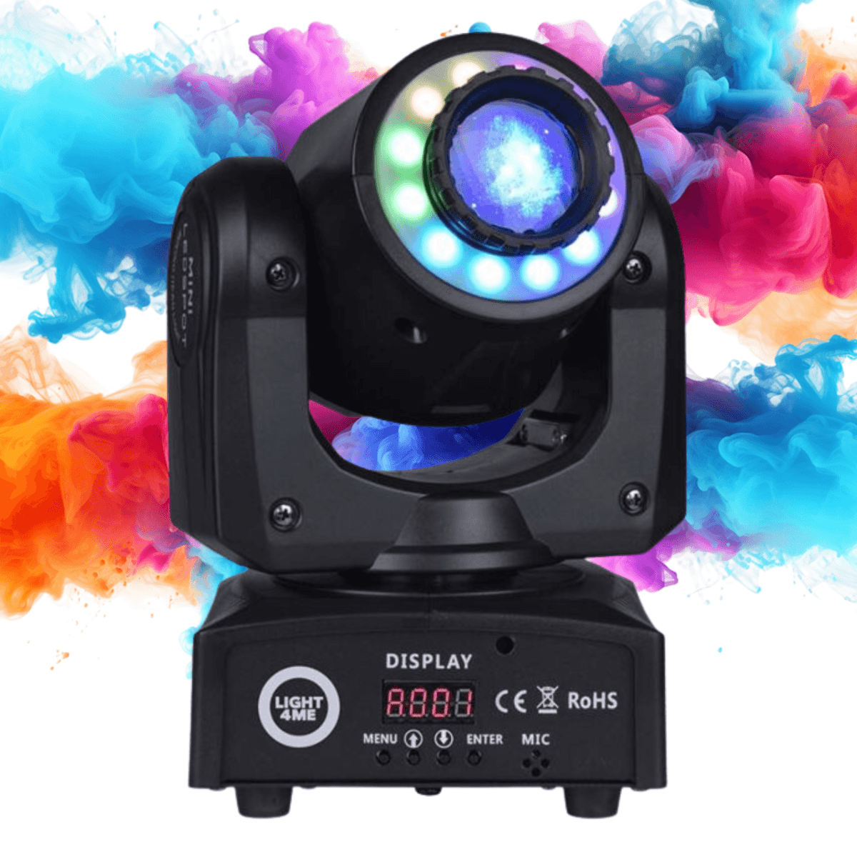Light4Me 60W LED Mini Moving Head Spot (Ring Efektli)
