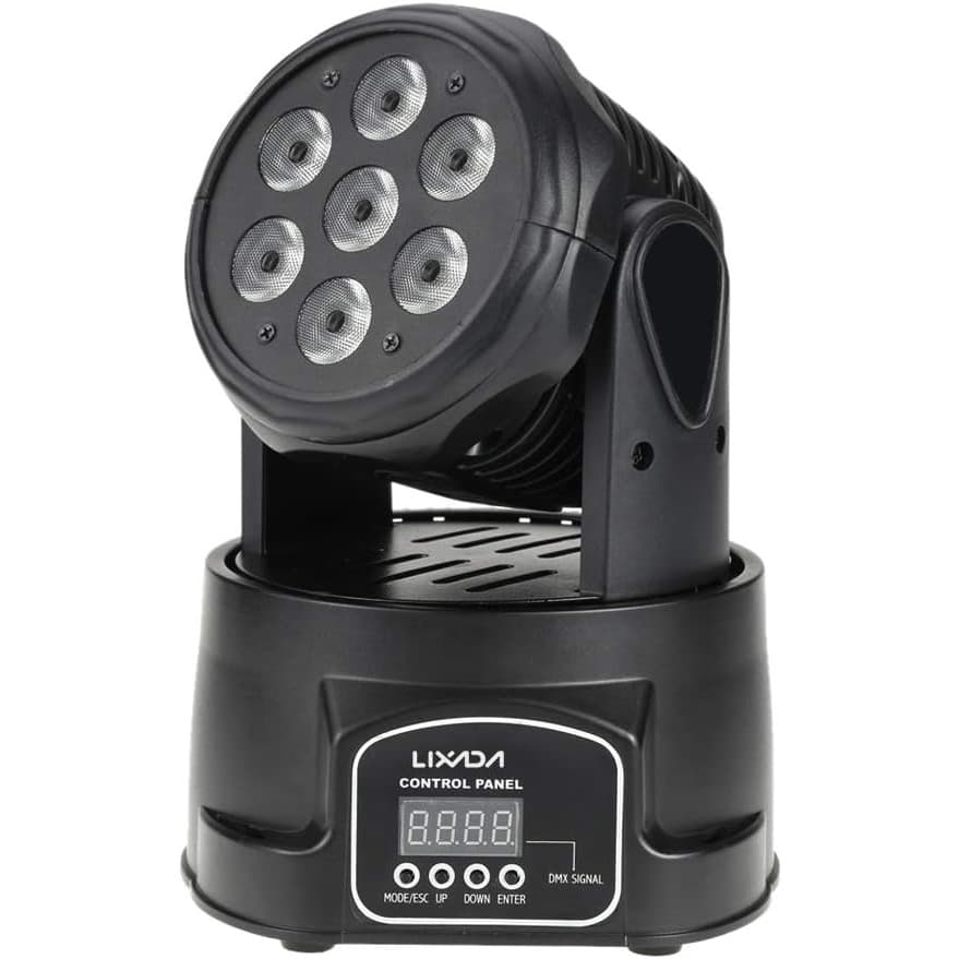 Lixada 7x10W RGBW Mini Moving Head Wash Sahne Işığı