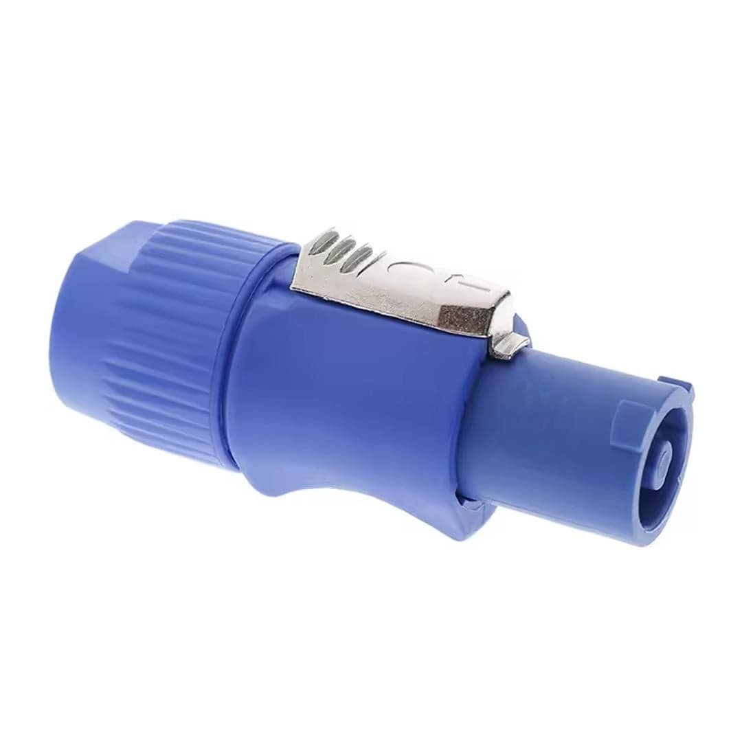 PowerMaster PM-7937 Erkek Powercon Giriş Konnektörü - Mavi Renkli Kilitli Güç Soketi