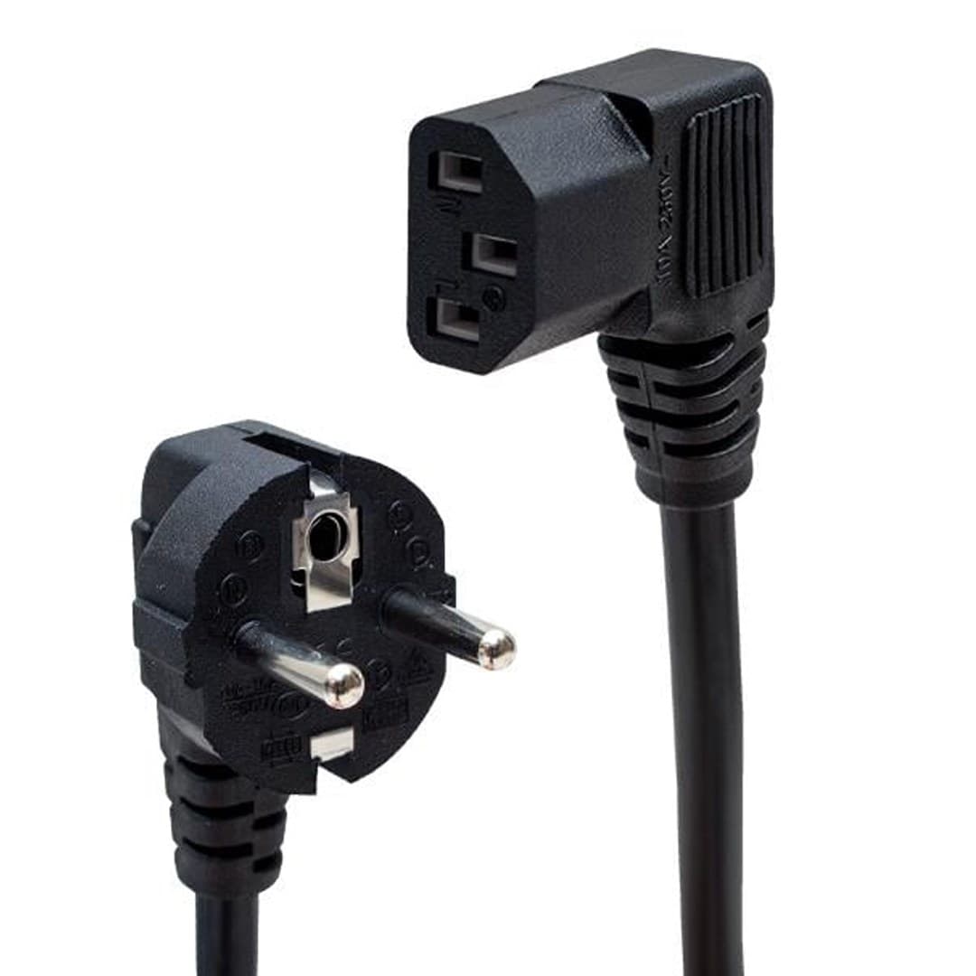 Powermaster PM-8617 3x1 mm² C13 1.8 Metre 90 Derece Açılı L Tipi Power Güç Kablosu