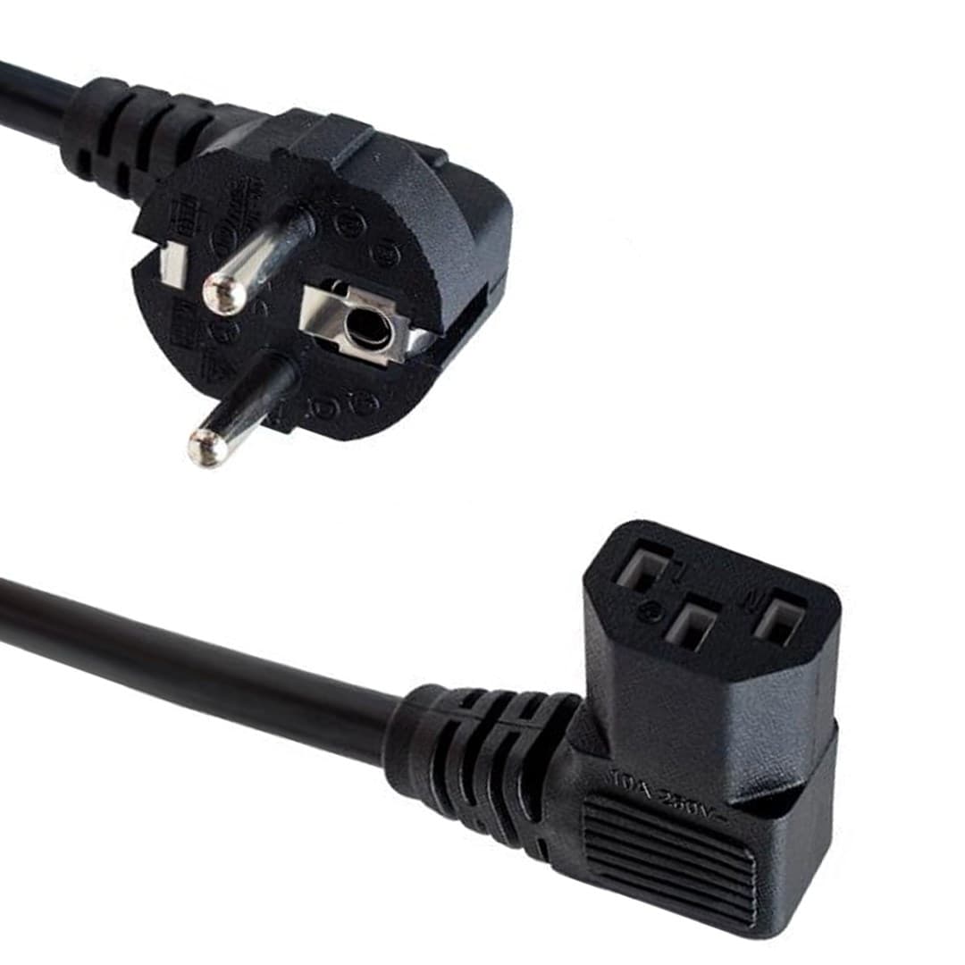Powermaster PM-8617 3x1 mm² C13 1.8 Metre 90 Derece Açılı L Tipi Power Güç Kablosu — görsel 3